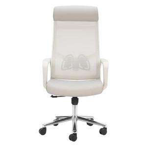 Zuo Modern Jett Mesh Fabric High Back Office Chair, Light Gray