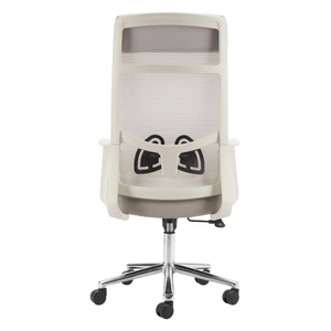Zuo Modern Jett Mesh Fabric High Back Office Chair, Light Gray