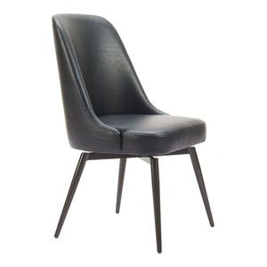 Zuo Modern Keppel Faux Leather/Steel Swivel Dining Chair (Set of 2)