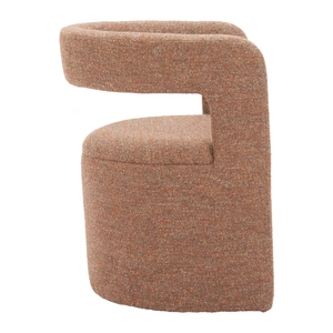 Zuo Modern Atria Polyester Accent Chair w/Ottoman, Tawny Brown
