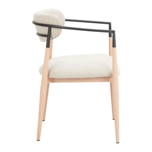 Zuo Modern Equinox Polyester/Steel Dining Chair, Oyster Gray & Natural