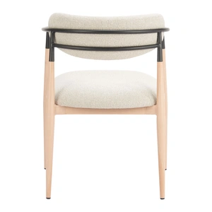 Zuo Modern Equinox Polyester/Steel Dining Chair, Oyster Gray & Natural