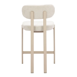 Zuo Modern Aurea Polyester/Steel Counter Stool, Light Gray (Set of 2)