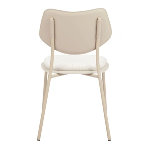 Zuo Modern Zeal Faux Leather/Steel Dining Chair, Light Gray (Set of 4)
