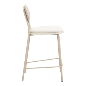 Zuo Modern Zeal Polyester/Steel Counter Stool, Light Gray (Set of 4)