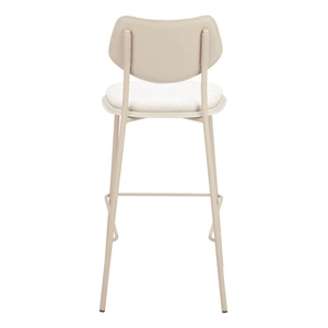 Zuo Modern Zeal Polyester/Steel Barstool, Light Gray (Set of 4)