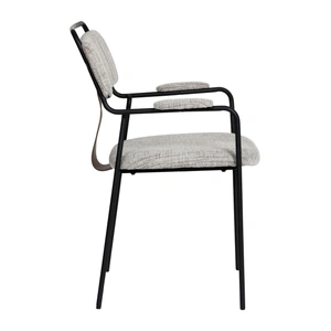 Zuo Modern Couva Chenille/Steel Dining Chair, Gray Tweed (Set of 2)