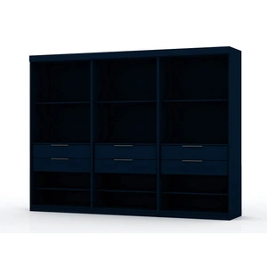 Manhattan Comfort Mulberry Open 3 Sectional Modem Wardrobe Closet w/6 Drawers, Set of 3