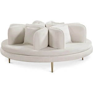 Meridian Furniture Circlet Velvet Roundabout Sofa