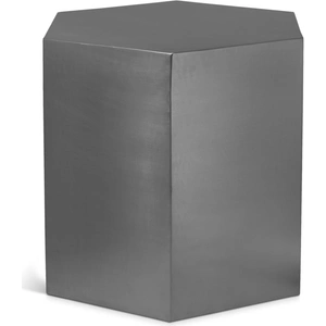 Meridian Furniture Hexagon 24-inch Brushed Metal End Table