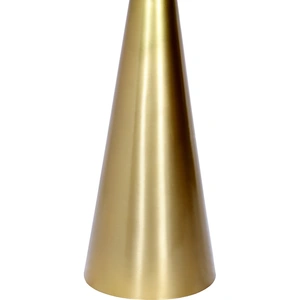 Meridian Furniture Glassimo 18-inch Round Glass End Table with Brushed Gold Base