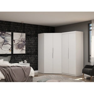 Manhattan Comfort Mulberry 3.0 Sectional Corner Wardrobe Closet w/2 Drawers