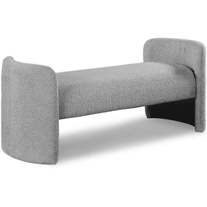 Meridian Furniture Peyton Boucle Fabric Bench