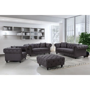 Meridian Furniture Chesterfield Fabric Ottoman