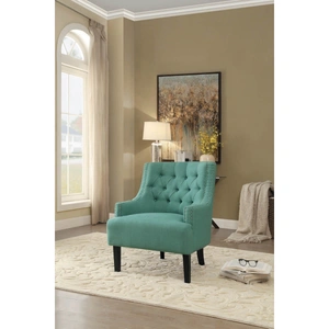 Homelegance Charisma Fabric Accent Chair in Teal