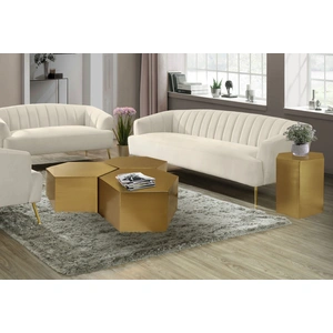 Meridian Furniture Hexagon 3-Piece Metal Modular Coffee Table