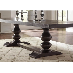Coaster Phelps Wood/Wood Veneer Rectangular Dining Table, Antique Noir