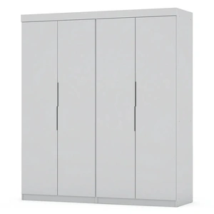 Manhattan Comfort Mulberry 2 Sectional Wardrobe Closet w/4 Drawers, Set of 2