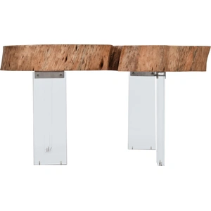 Meridian Furniture Woodland Live Edge Acacia Wood Coffee Table with Acrylic Legs