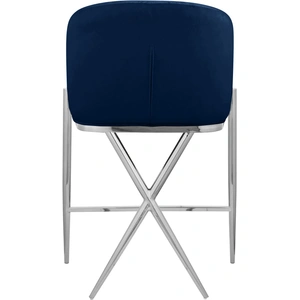 Meridian Furniture Xavier Counter Stool with Chrome Metal Legs