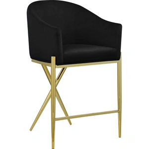 Meridian Furniture Xavier Counter Stool with Gold Metal Legs