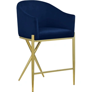 Meridian Furniture Xavier Counter Stool with Gold Metal Legs