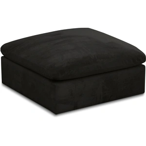 Meridian Furniture Cozy Velvet Modular Fiber Filled Comfort Overstuffed Ottoman