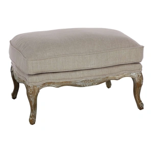 Homelegance Parlier Fabric Ottoman, Natural/Grey