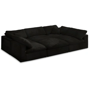 Meridian Furniture Cozy 119-inch 6-Piece Velvet Comfort Modular Sectional