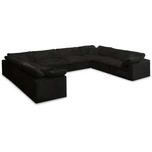 Meridian Furniture Cozy 158-inch 8-Piece Velvet Comfort Modular Sectional