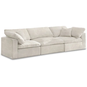 Meridian Furniture Cozy 119-inch Velvet Comfort Modular Sofa