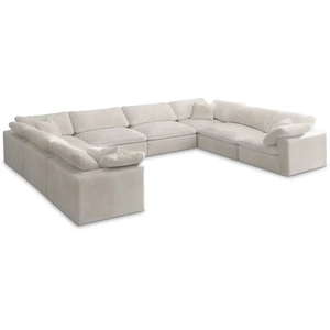 Meridian Furniture Cozy 158-inch 8-Piece Velvet Comfort Modular Sectional