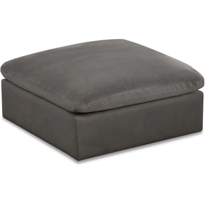 Meridian Furniture Cozy Velvet Modular Fiber Filled Comfort Overstuffed Ottoman
