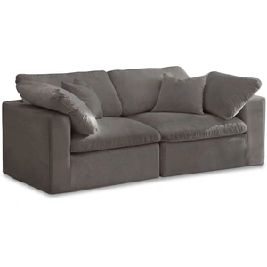 Meridian Furniture Cozy 80-inch Velvet Comfort Modular Sofa