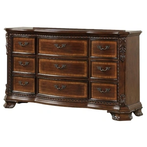 Galaxy Home Furnishings Vintage Wood Regular Bedroom Set, Dark Walnut