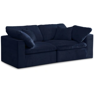 Meridian Furniture Cozy 80-inch Velvet Comfort Modular Sofa