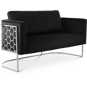 Meridian Furniture Casa Velvet Loveseat w/Iron Metal Base