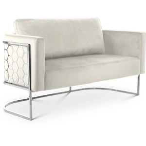 Meridian Furniture Casa Velvet Loveseat w/Iron Metal Base