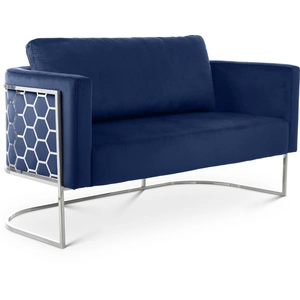 Meridian Furniture Casa Velvet Loveseat w/Iron Metal Base
