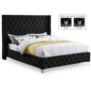 Meridian Furniture Savan Velvet Bed