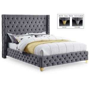 Meridian Furniture Savan Velvet Bed
