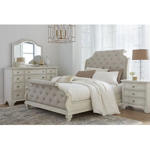 Legacy Classic Furniture SM Jasper County Fabric/Wood Sleigh Bedroom Set, Dogwood
