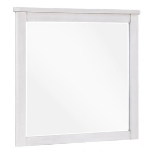 Homelegance Ambrose Square Wood/Wood Veneer Mirror, Antique White/Antique Gray