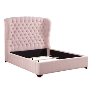 Homelegance Cameo Chenille Panel Bed, Pink