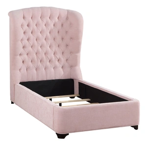 Homelegance Cameo Chenille Panel Bed, Pink
