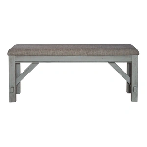 Liberty Furniture Newport Fabric/Wood Polyester Dining Bench, Smokey Gray & Carbon Gray