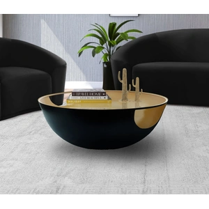 Meridian Furniture Doma 32-inch Round Glass Coffee Table with Metal Base