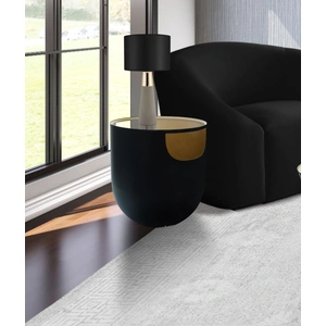 Meridian Furniture Doma 20-inch Round Glass Coffee Table with Metal Base
