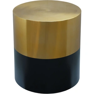 Meridian Furniture Sun 20-inch Round Metal End Table, Gold/Black