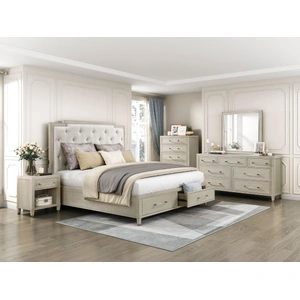 Homelegance Genoa Square Wood Mirror, Light Oak